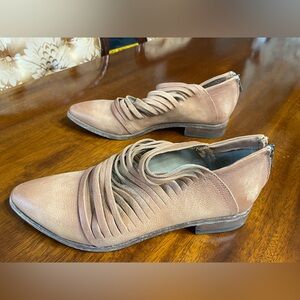 Free People Leather Cutout Flats - Size 41